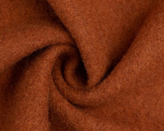 gekochte Wolle - Wollstoff - Walk - Naomi - terrakotta melliert - 1714